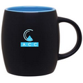 14 Oz. Joe Mug With Matte Black Outside/ Glossy Sky Blue Interior